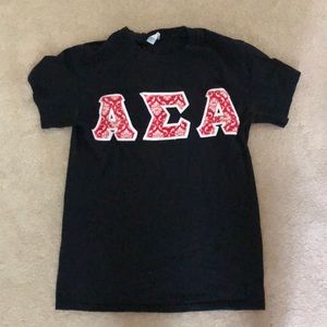 Alpha sigma alpha stitched on letters